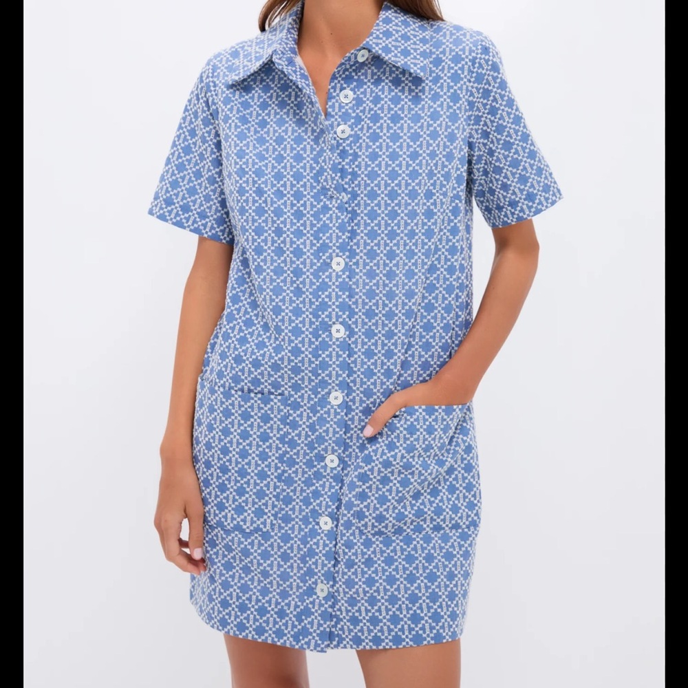 Pomander Place Denim Embroidered Lacie Dress